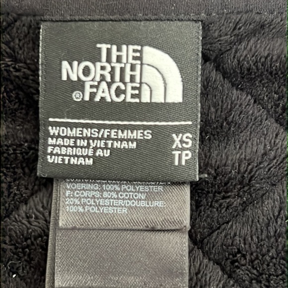 The North Face Jacket Black Quilted Fleece Full Front Zip front zip pockets XS - Picture 4 of 12